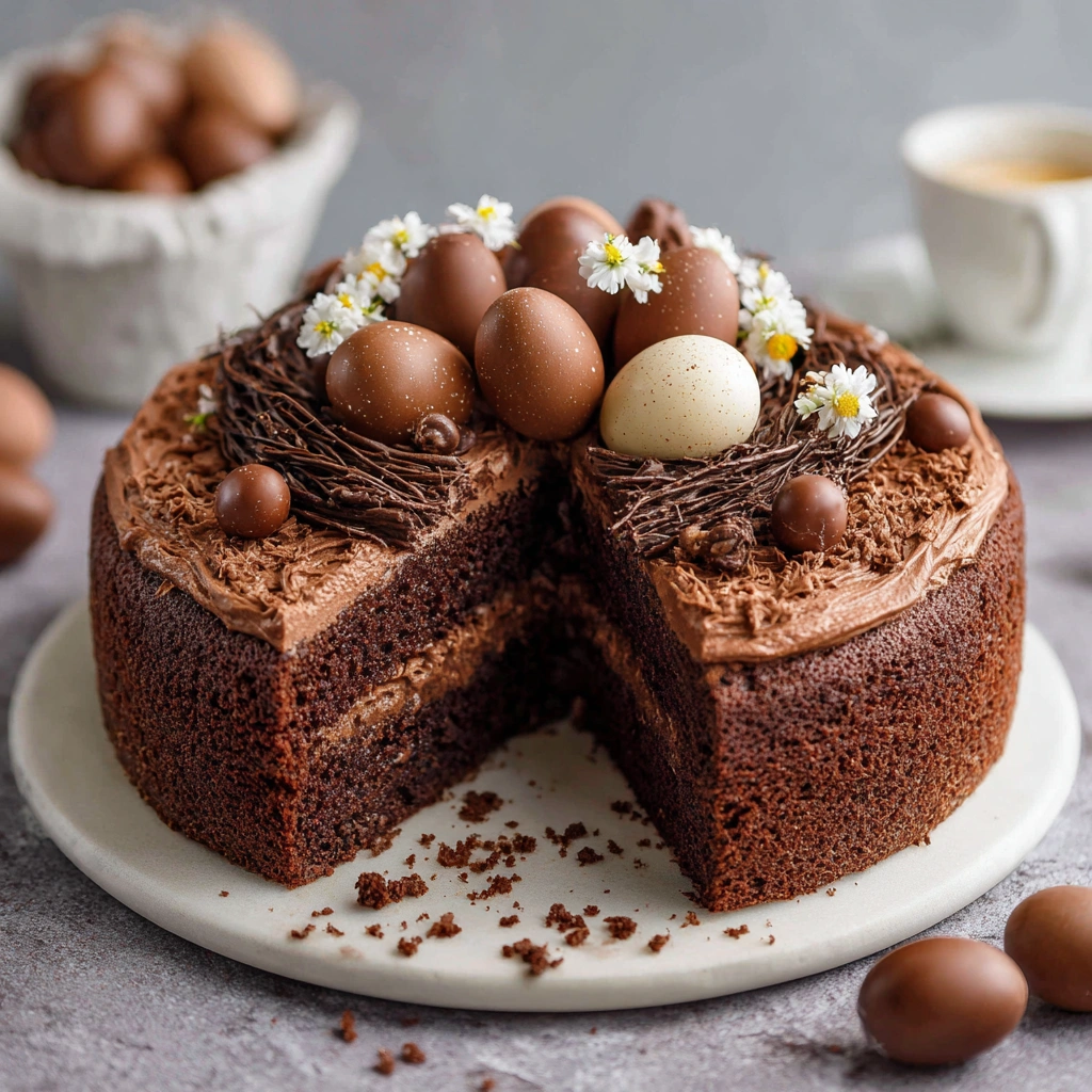 Chocolate Easter Egg Nest Cake: A Delightful Treat Awaiting You!