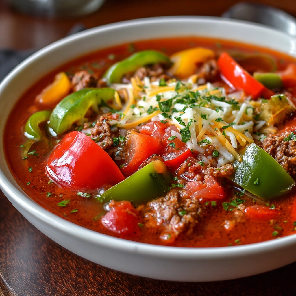 Stuffed Bell Pepper Soup: A Flavorful Comfort Dish!