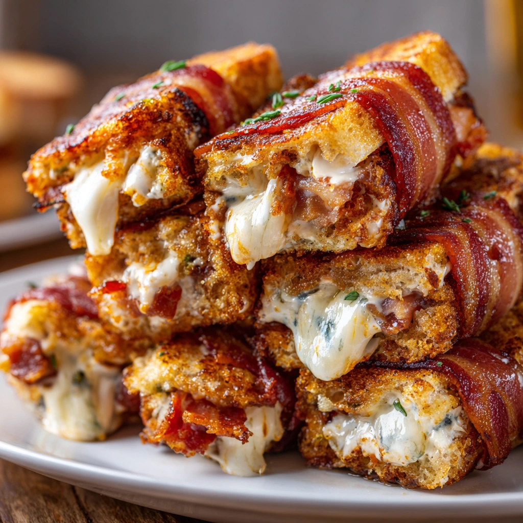 Bacon-Wrapped Grilled Cheese Fingers: A Tasty Twist!