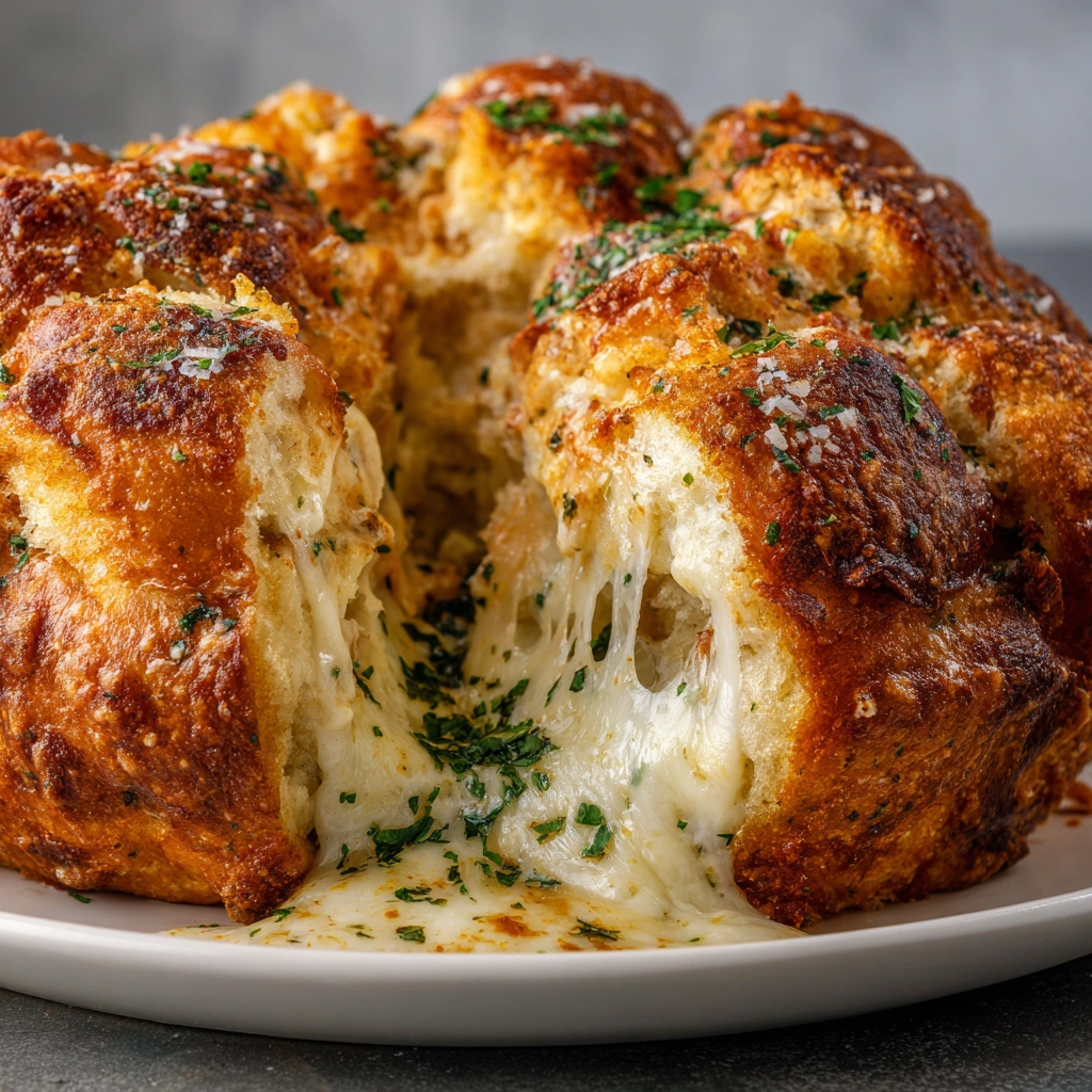 Giant Mozzarella-Stuffed Garlic Knot Pizza Bomb Delights!