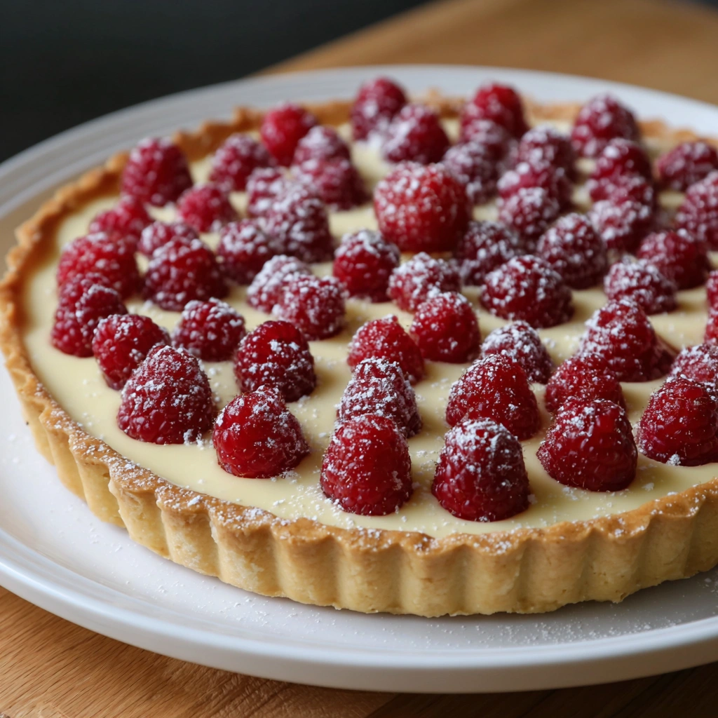White Chocolate &amp; Raspberry Tart: A Delectable Delight Awaits!