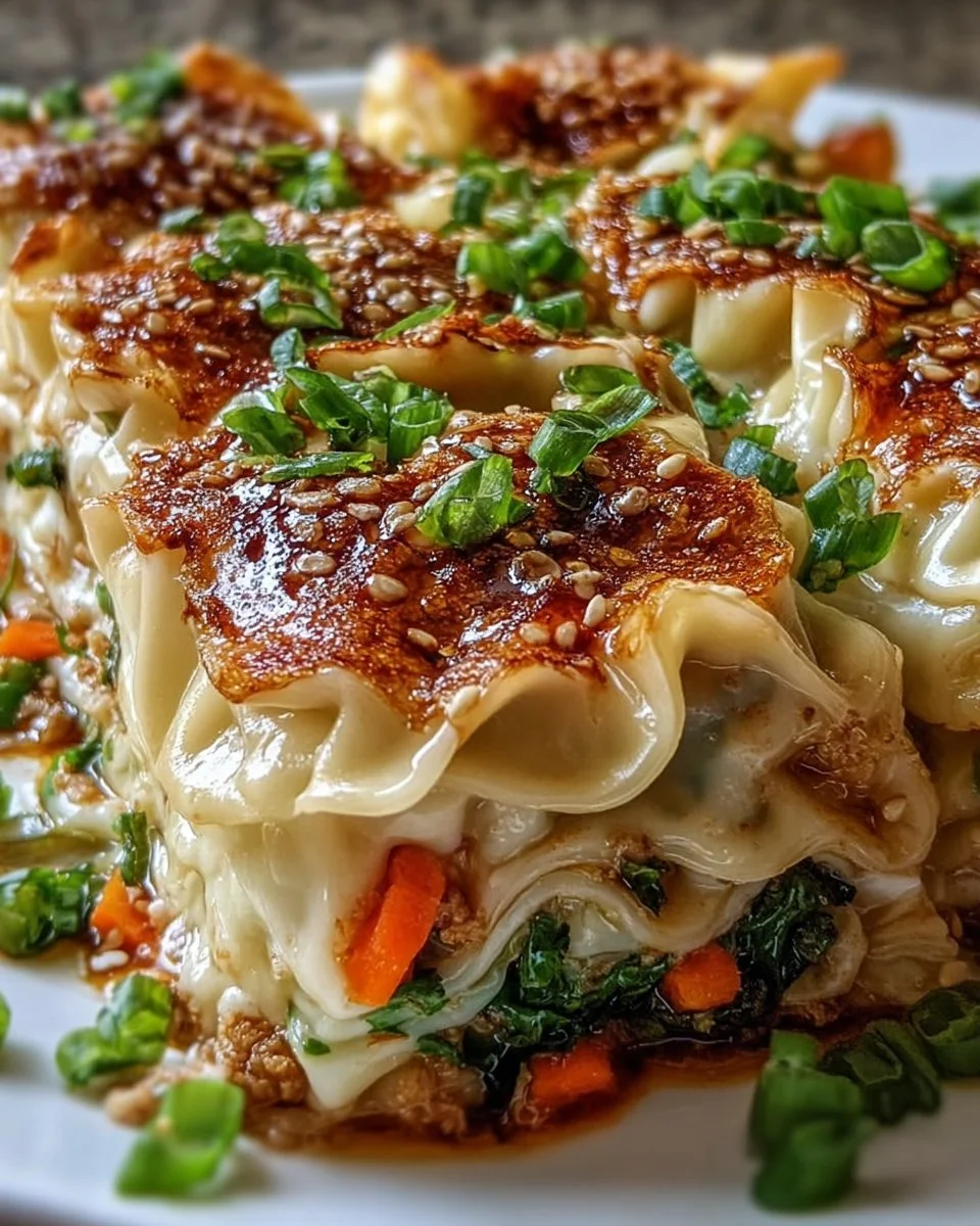 Asian Dumpling Lasagna