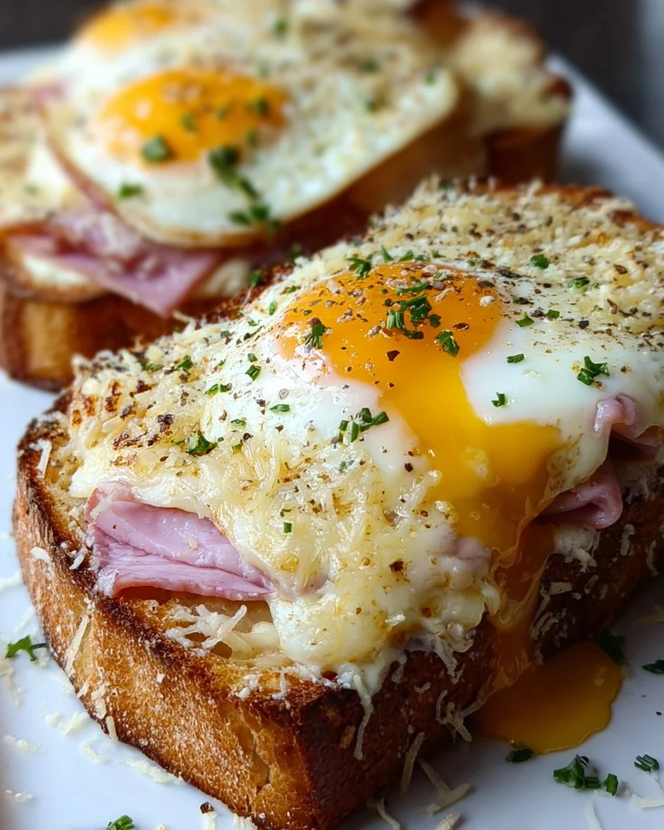 Croque Madame Toast Ham Cheese