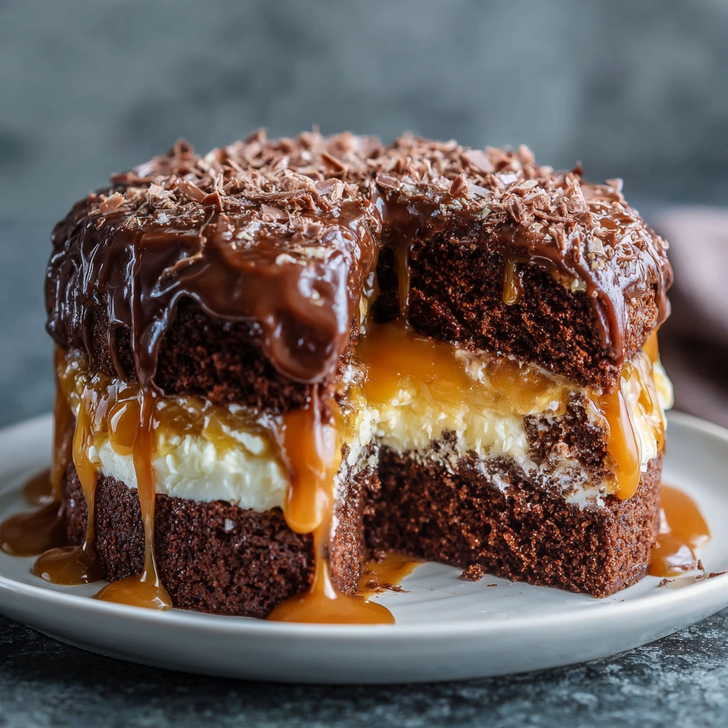 Chocolate Caramel Cream Cake: Indulge in Pure Delight!