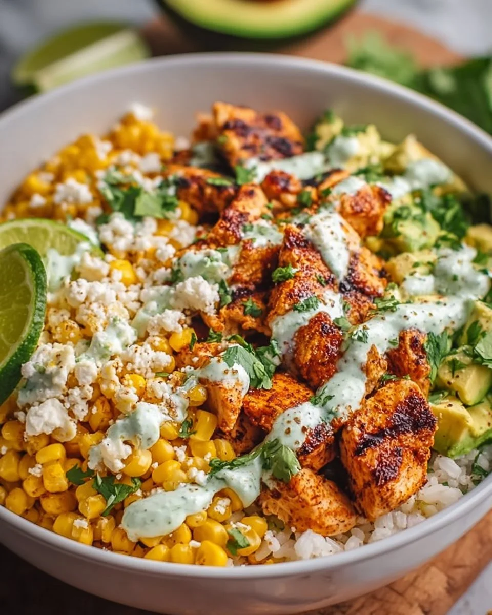Street Corn Chicken Bowls