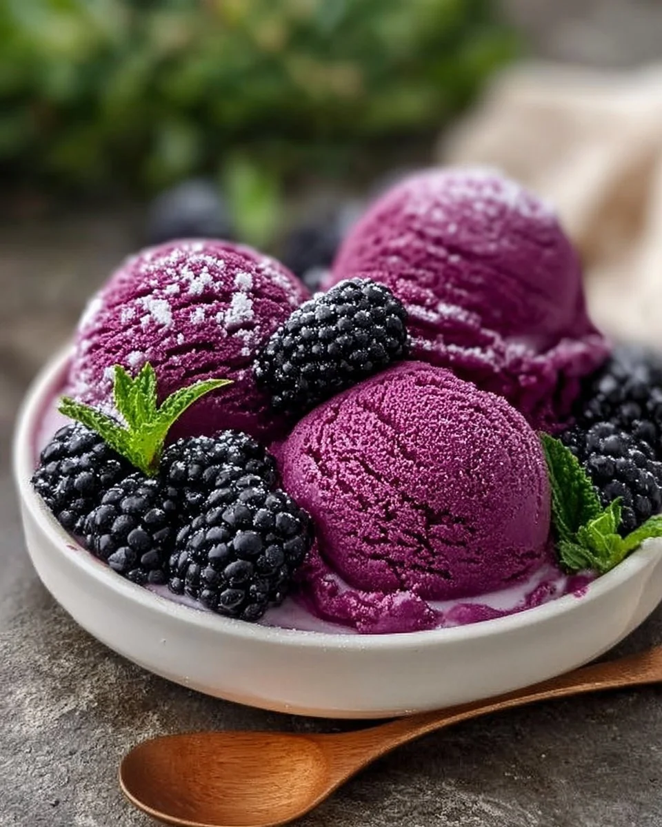 Blackberry Honey Ice Cream