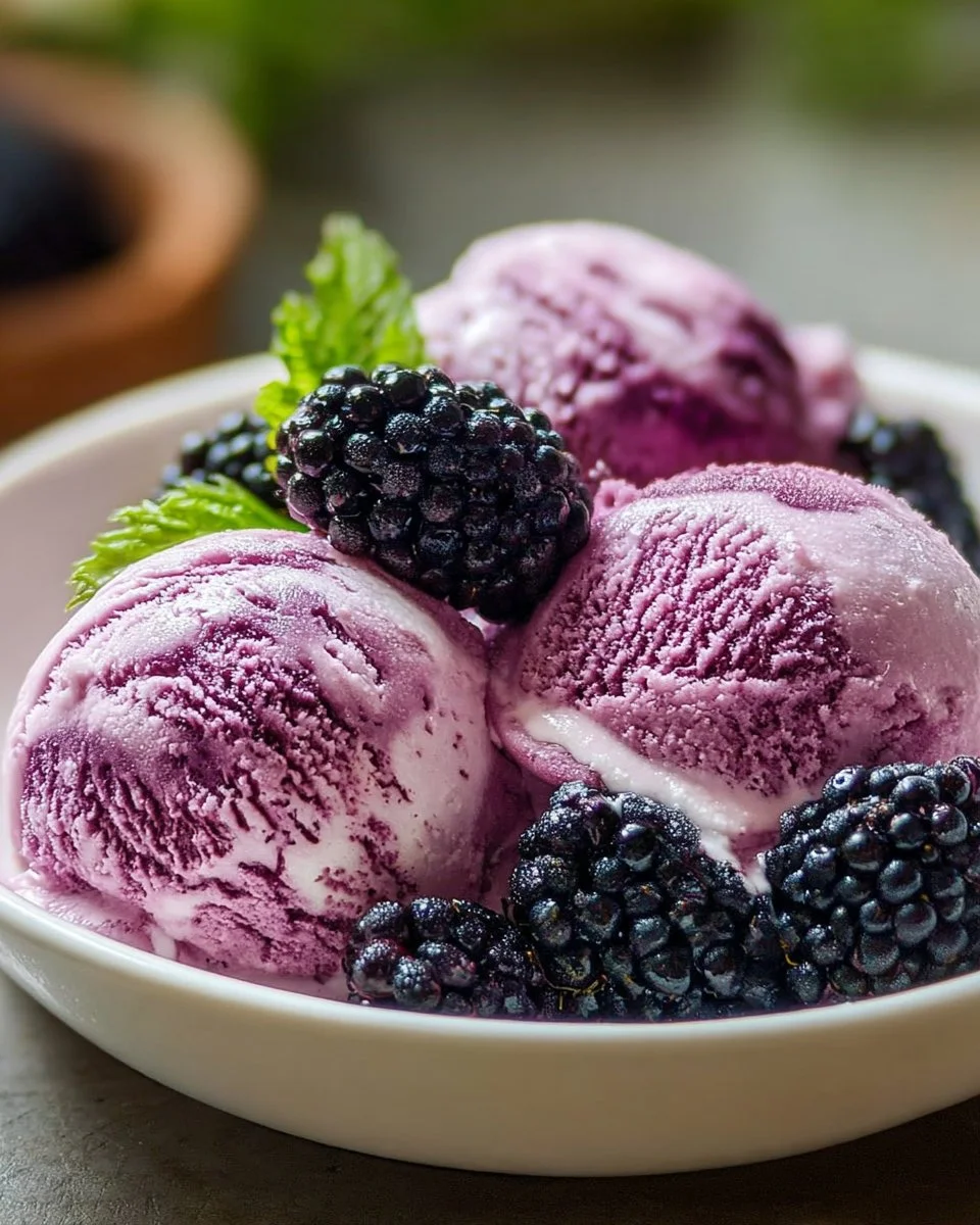 Blackberry Honey Ice Cream