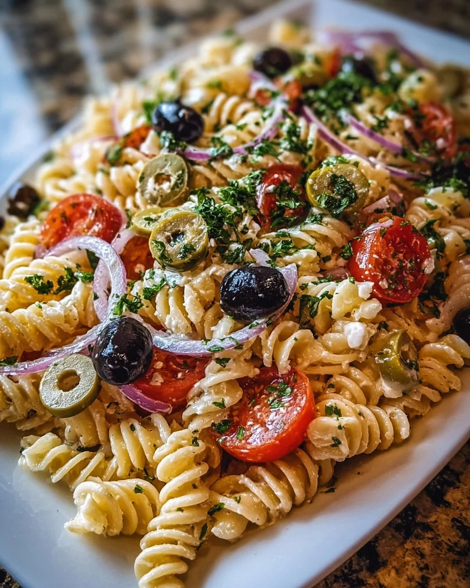 Dirty Martini Pasta Salad