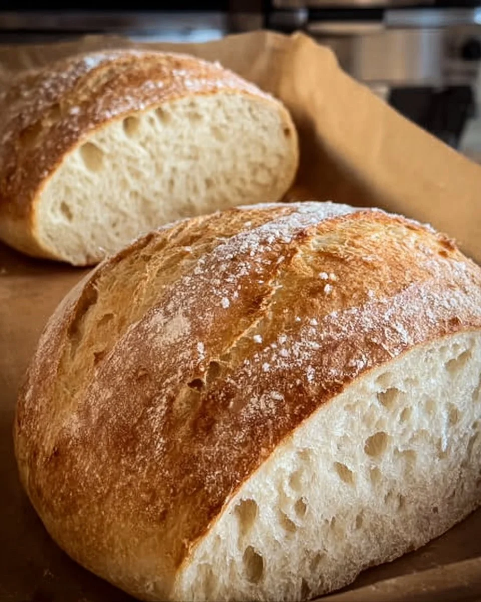 Homemade No-Knead Sandwich Bread