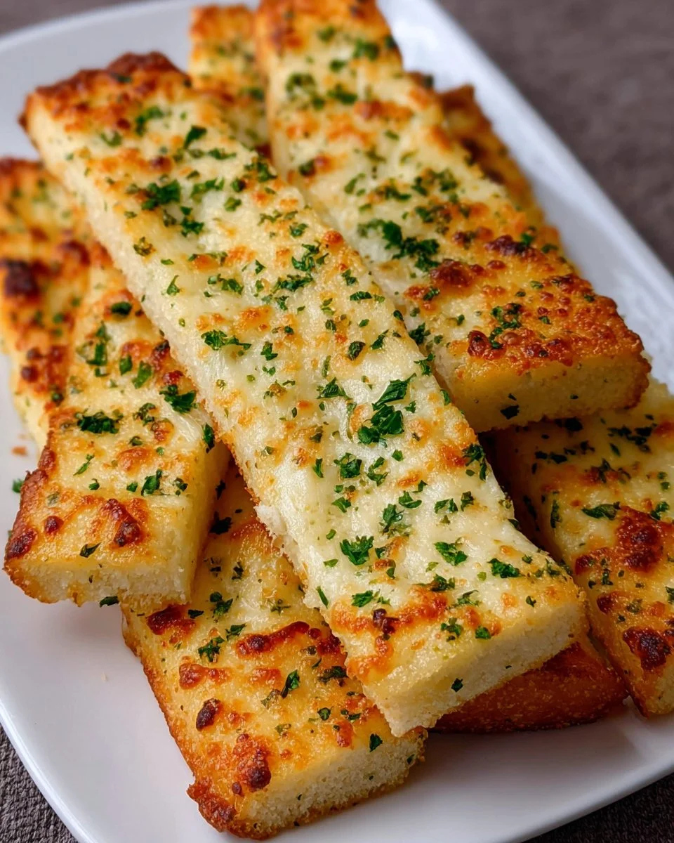 Keto Garlic Breadsticks