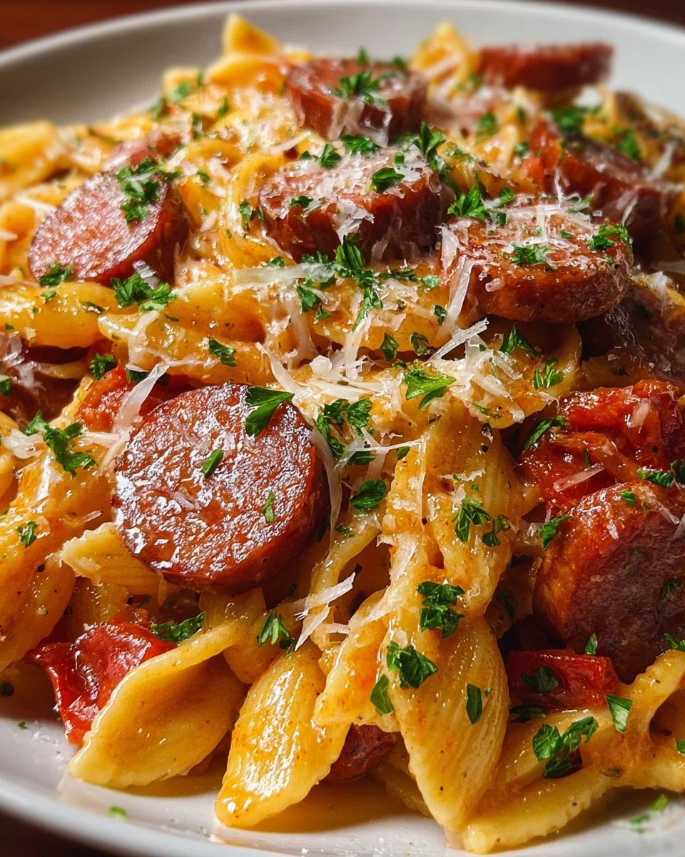 One Pot Smoked Sausage Pasta