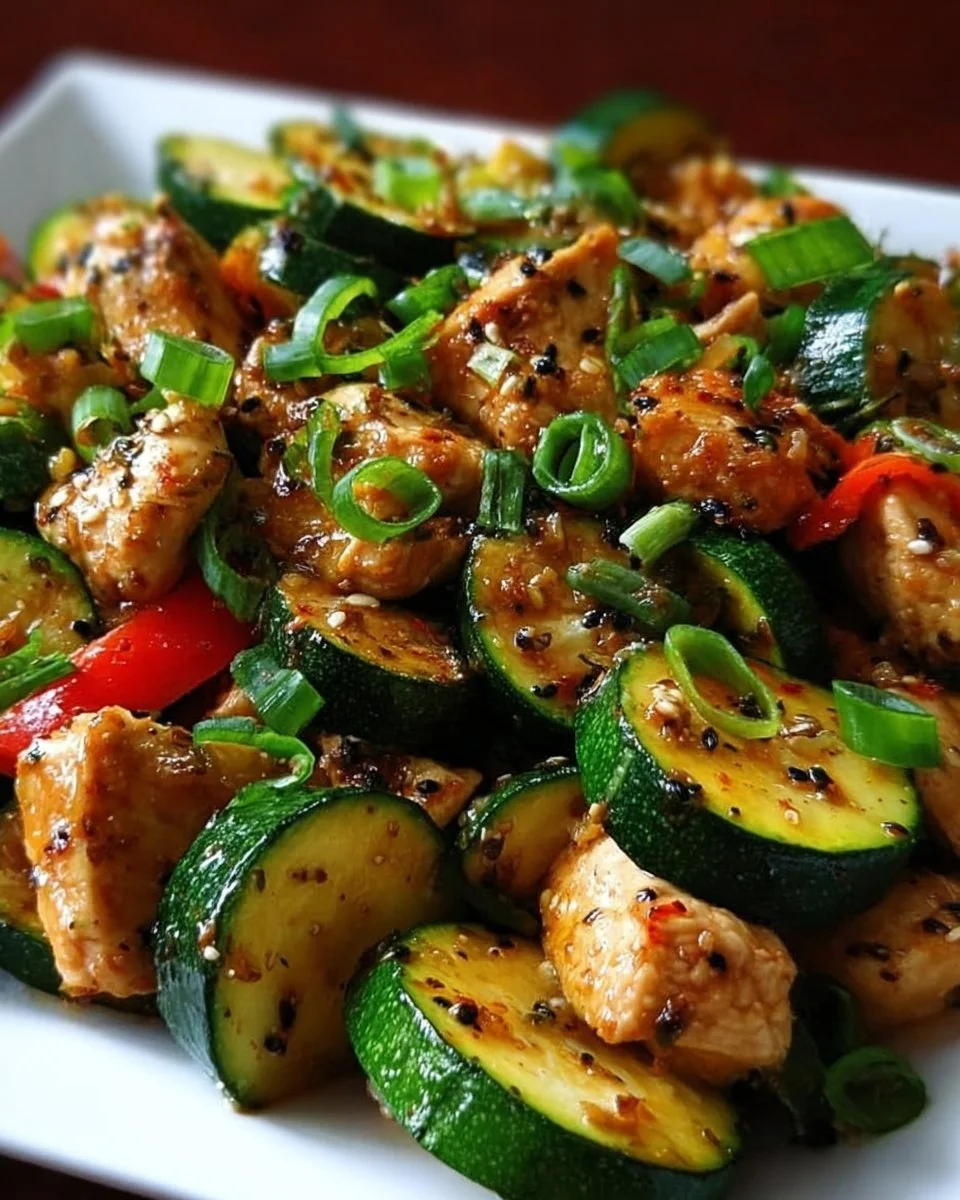 Quick Zucchini Chicken Stir Fry