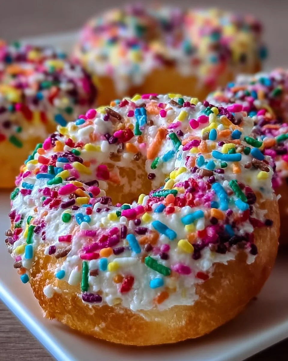 Rainbow Sprinkle Protein Bagels