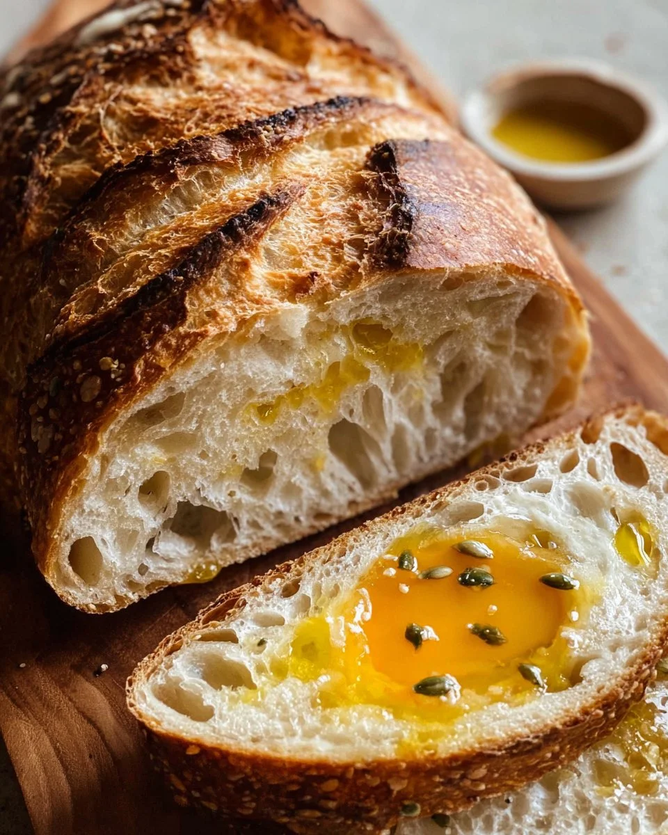 Sourdough Loaf with Olive Oil and Egg