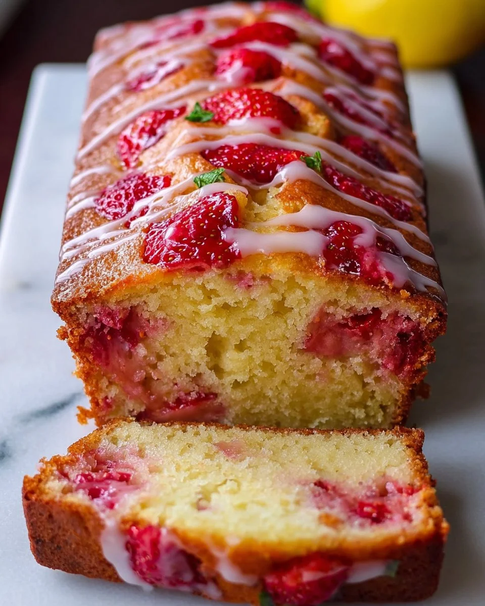 Strawberry Lemonade Quick Bread