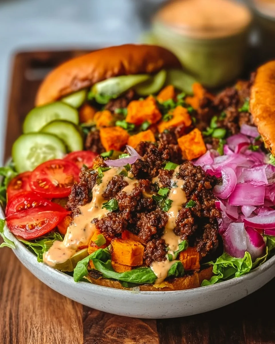 Sweet Potato Burger Bowl