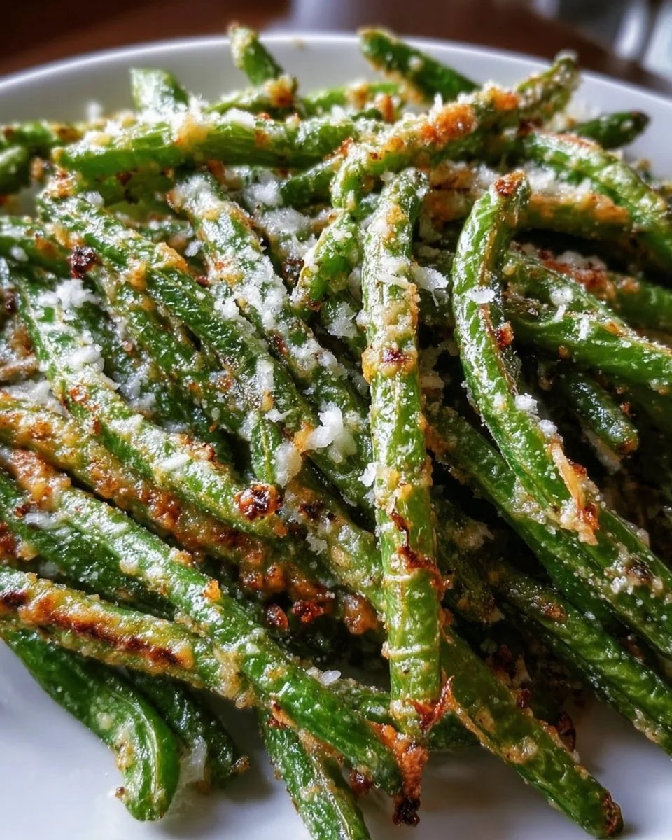 Air Fryer Parmesan Green Beans