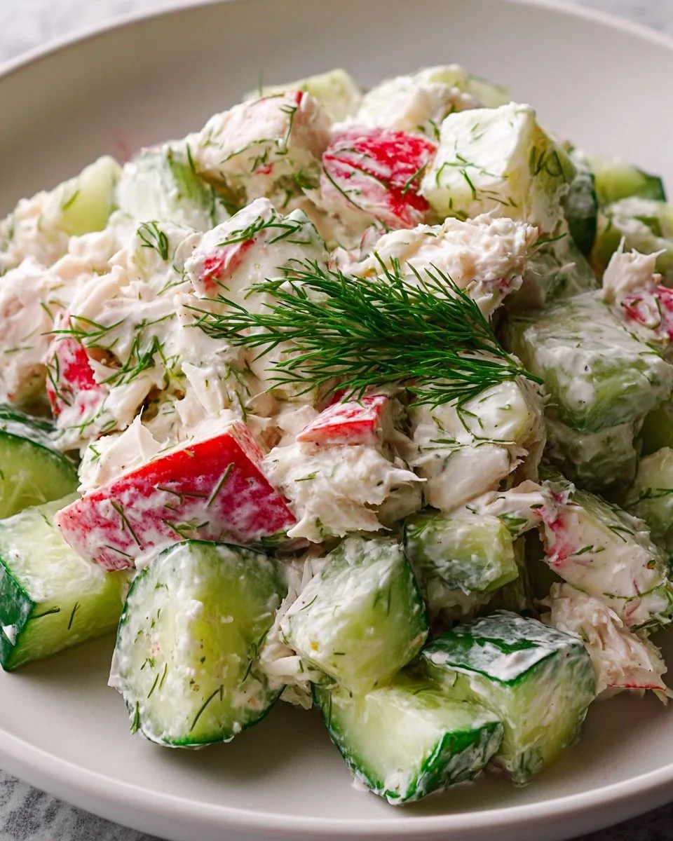Chilled Cucumber Crab Salad