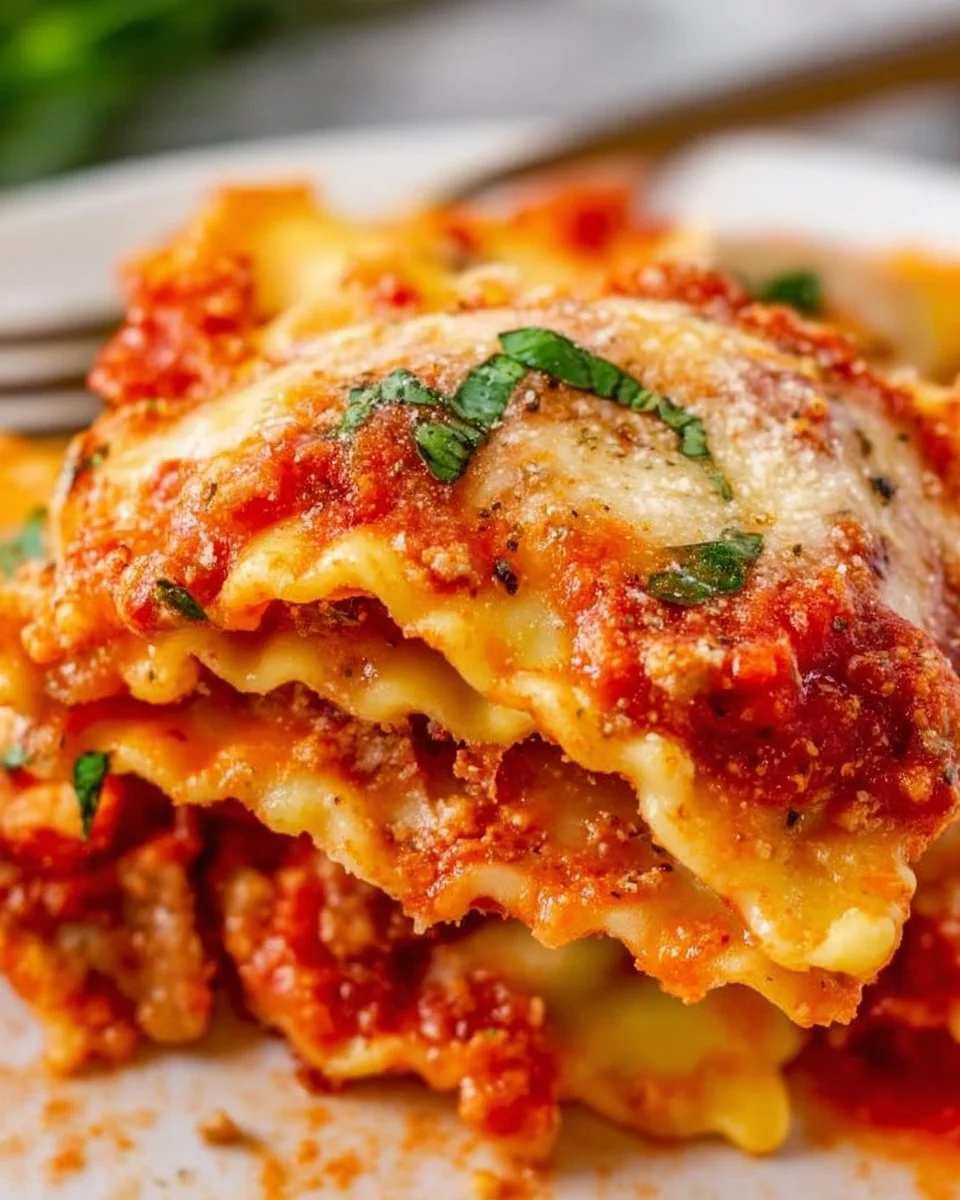 Easy Baked Ravioli Lasagna