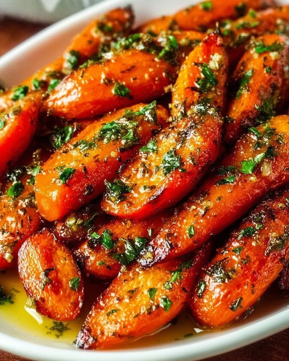 Honey Garlic Butter Roasted Carrots