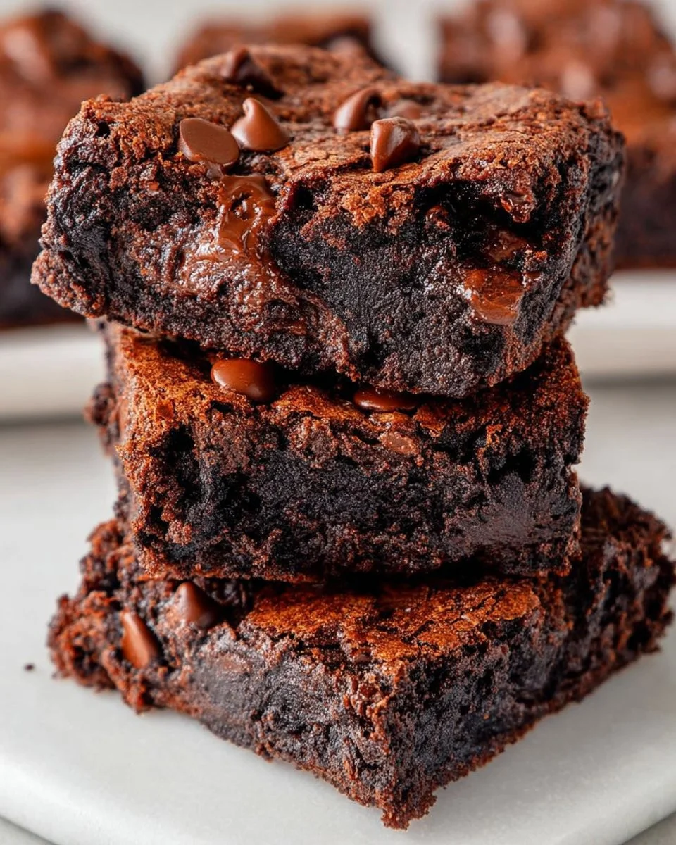 One Bowl Chocolate Chip Brownies