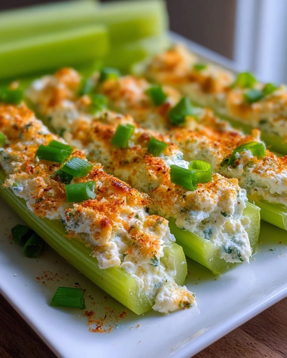 Outrageously Good Stuffed Celery