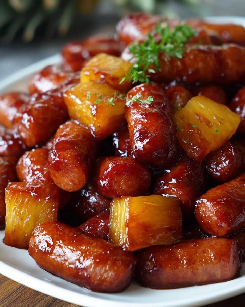 Pineapple Brown Sugar Mississippi Little Smokies Bites