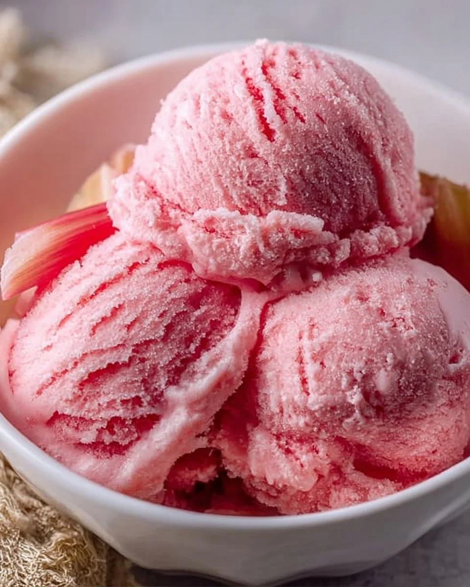 Rhubarb Ice Cream