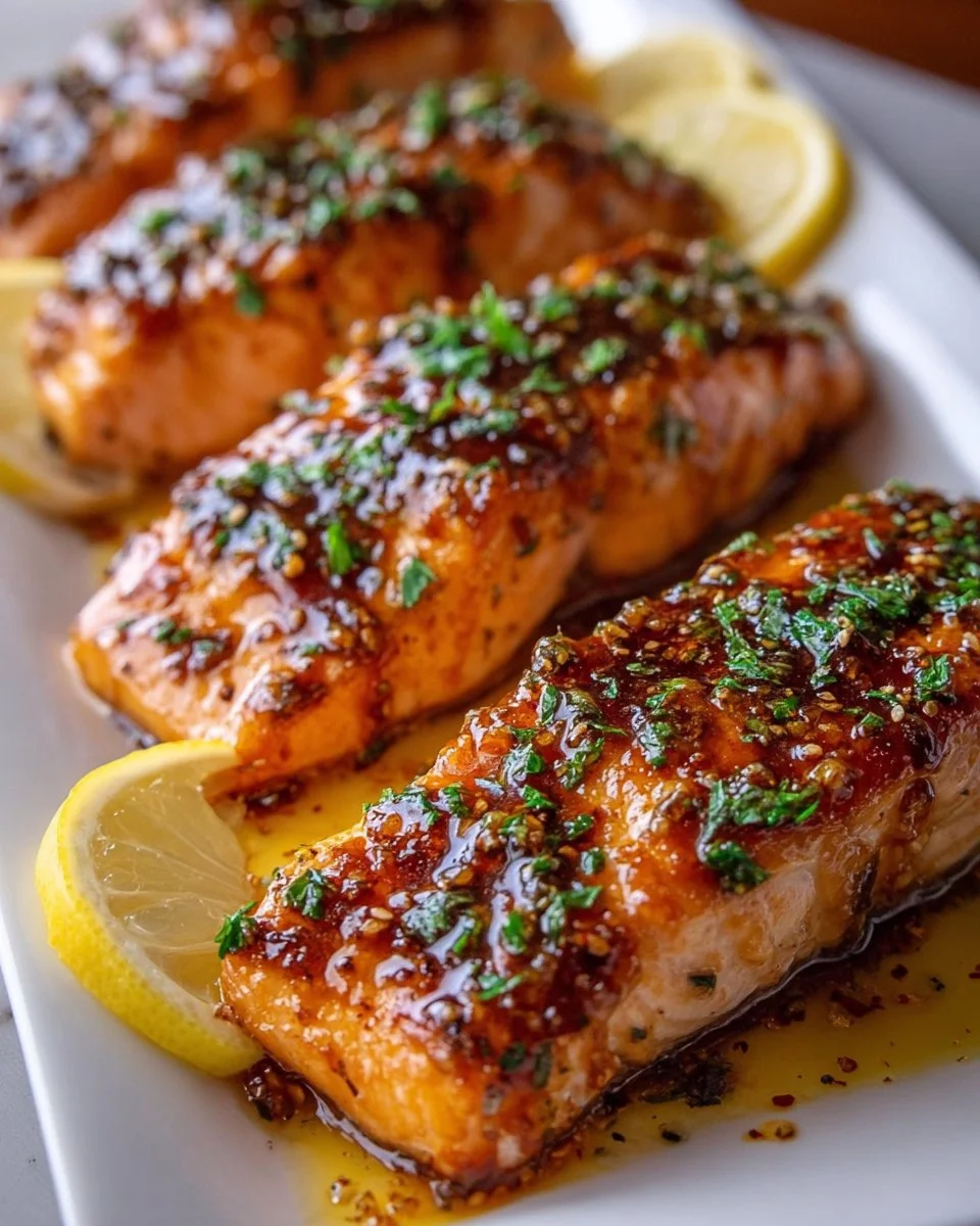 Salmon with Hot Honey