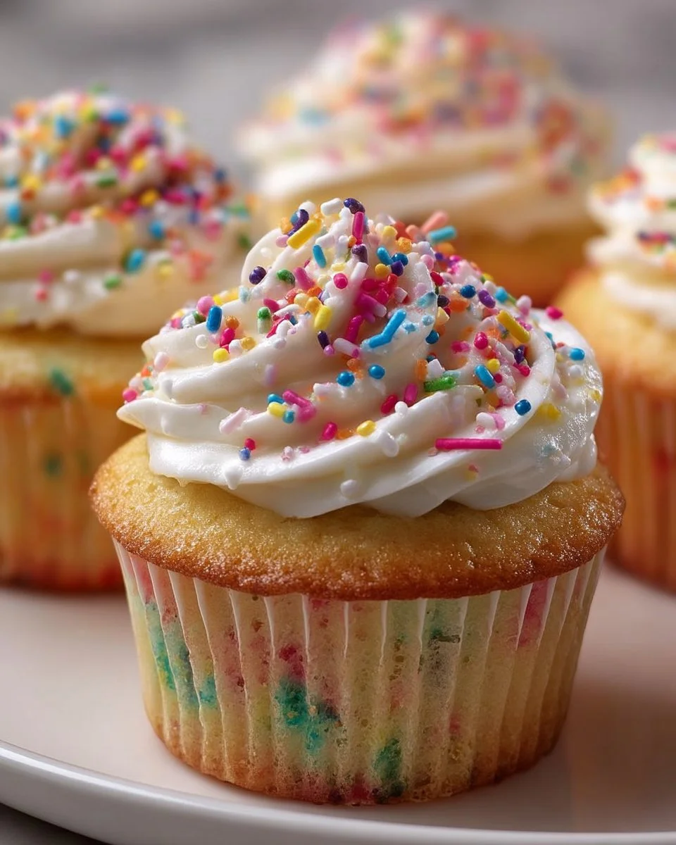 Simple Funfetti-Style Cupcakes