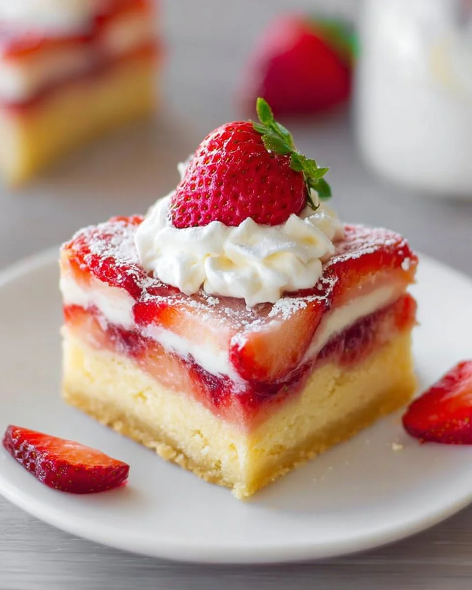 Strawberry Custard Bars