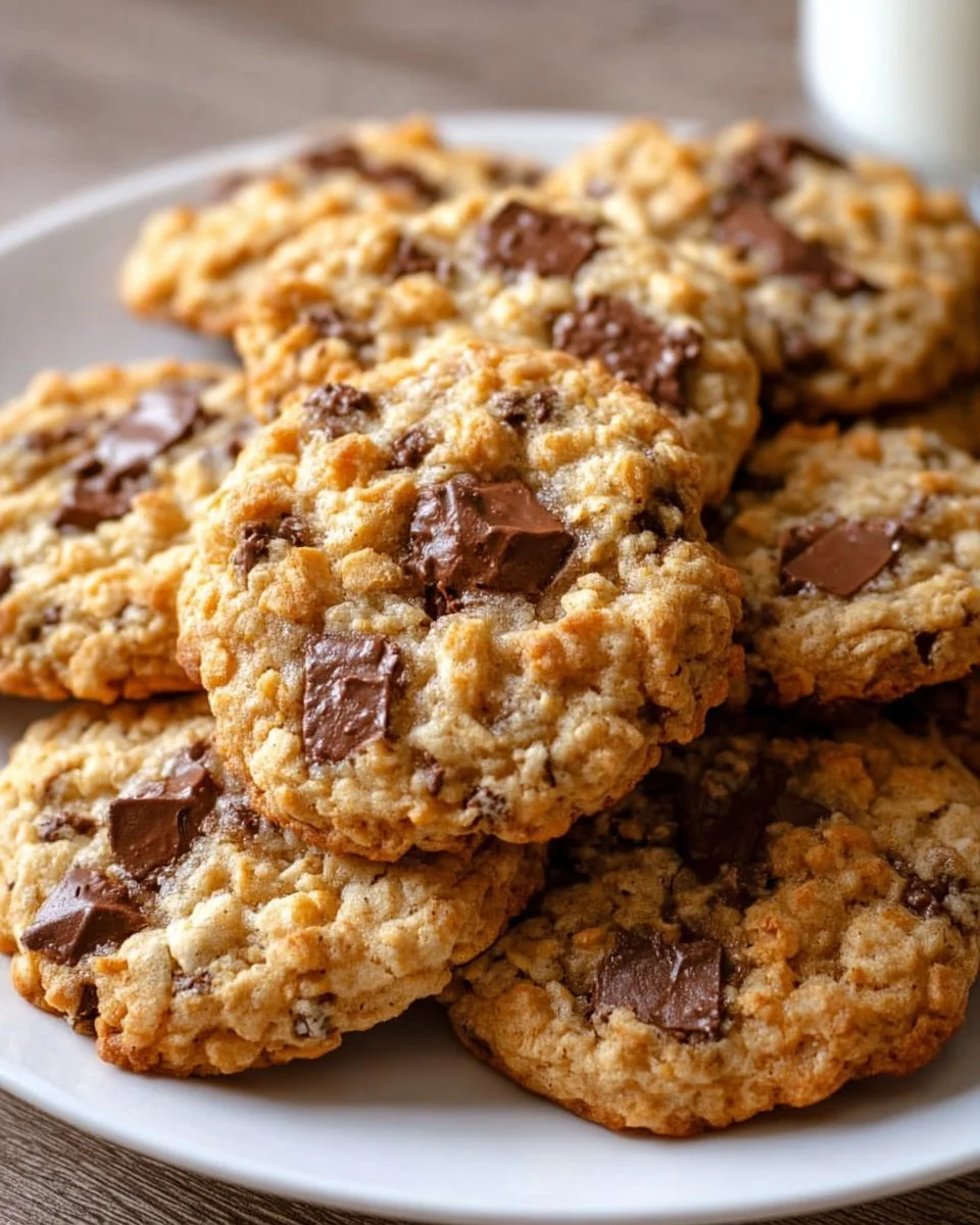 Chewy Oatmeal Chocolate Chip Cookies