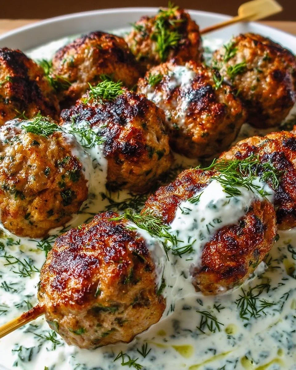 Chicken Kofta with Garlic Yogurt Sauce