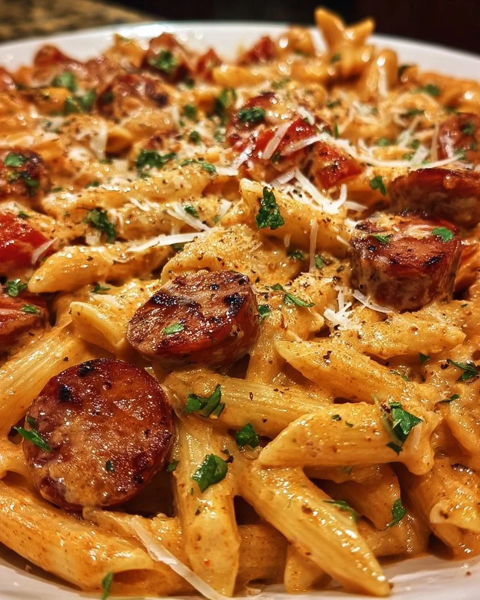 Creamy Spicy Cajun Sausage Pasta