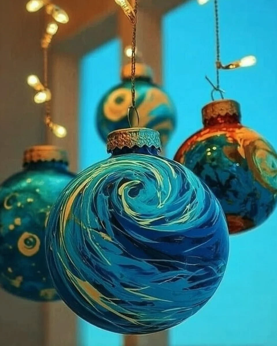 Create Stunning Dish Soap Galaxy Ornaments for Your Holiday Decor
