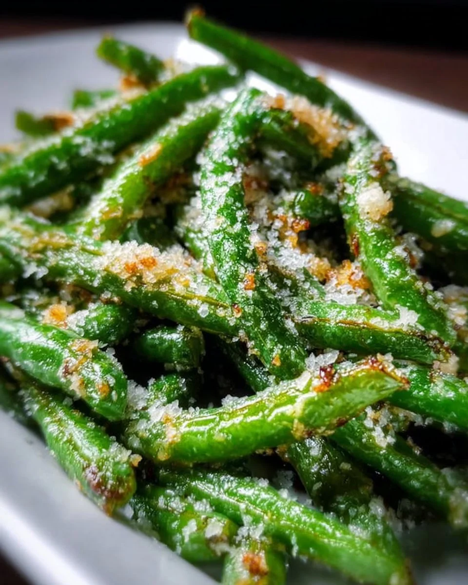 Crispy Garlic Parmesan Green Beans