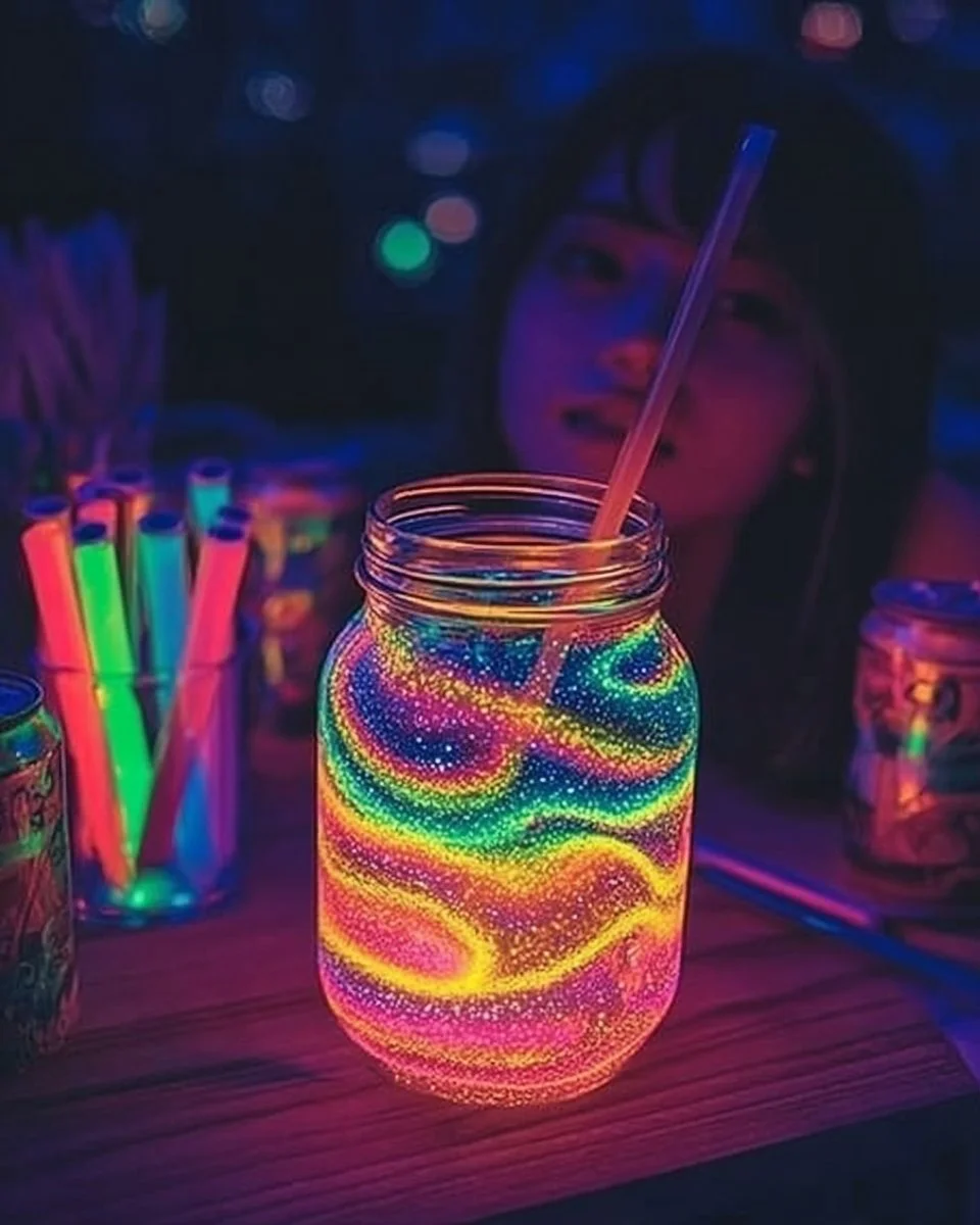 Glow Stick Mason Jar