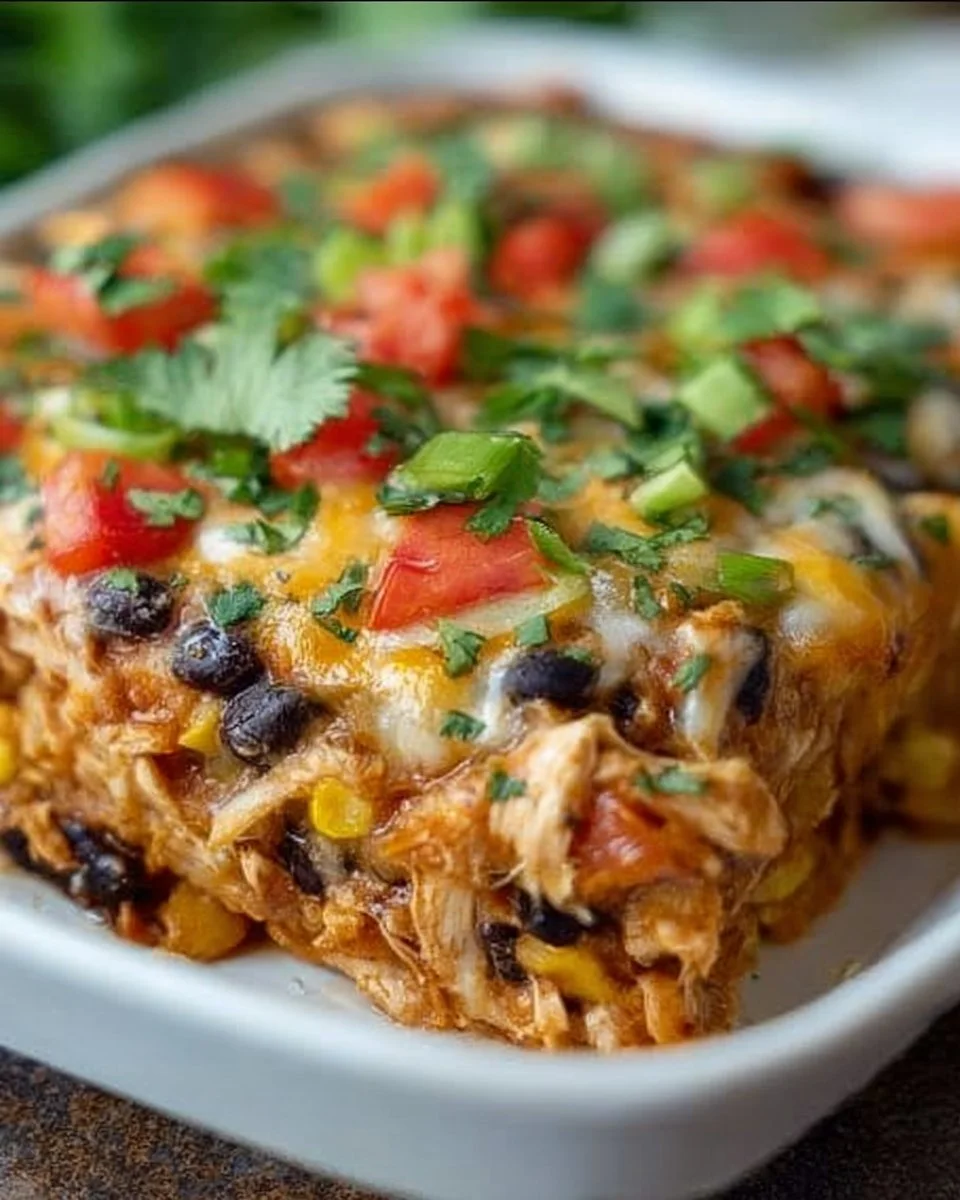 Healthy Chicken Burrito Casserole