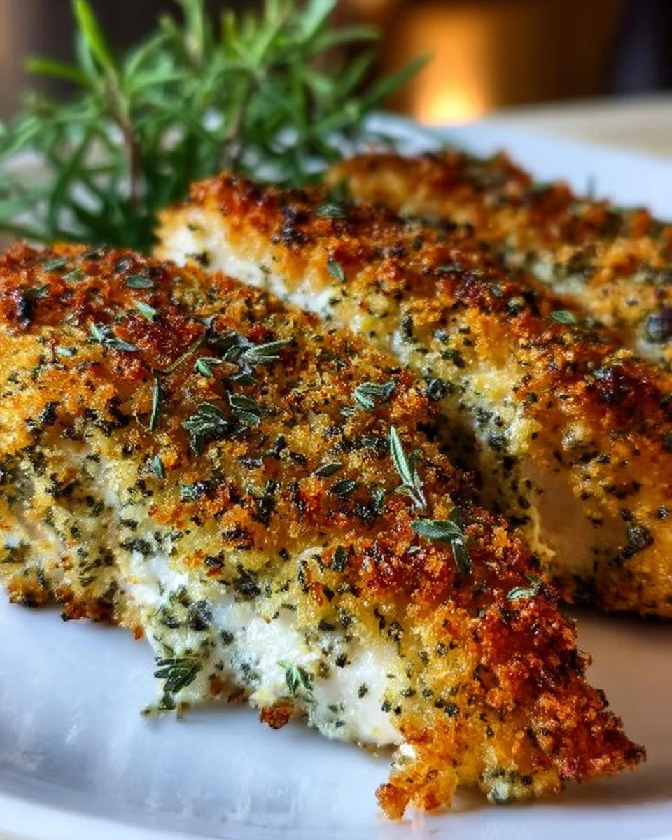 Herb-Crusted Baked Boursin Chicken