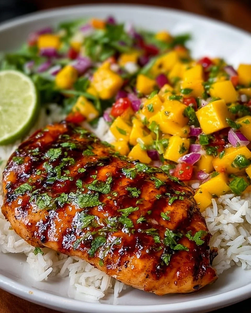 Honey Lime Chicken with Mango Salsa