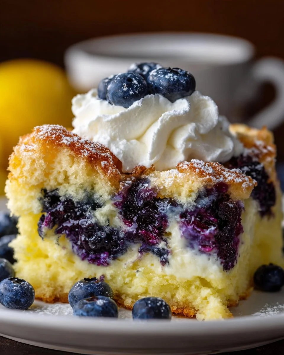 Lemon Blueberry Cheesecake Dump Cake