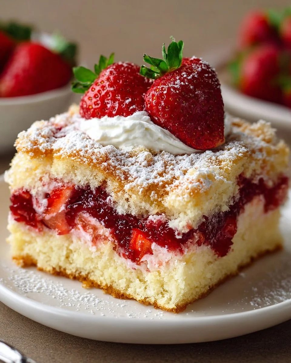 Strawberry Cheesecake Dump Cake