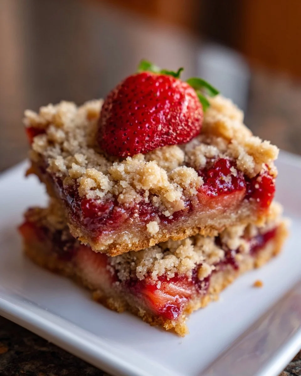 Strawberry Crumble Bars