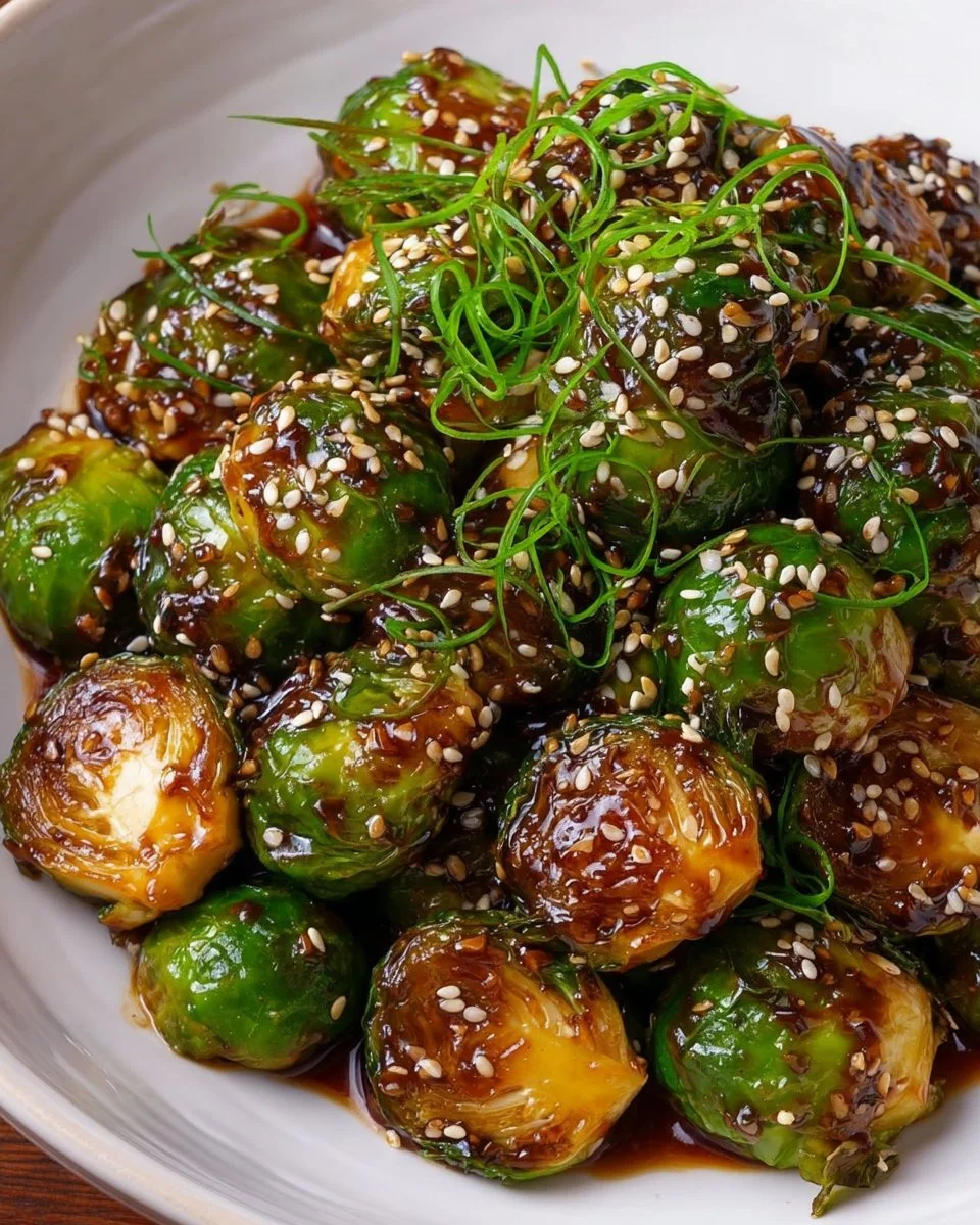 Teriyaki Glazed Brussels Sprouts