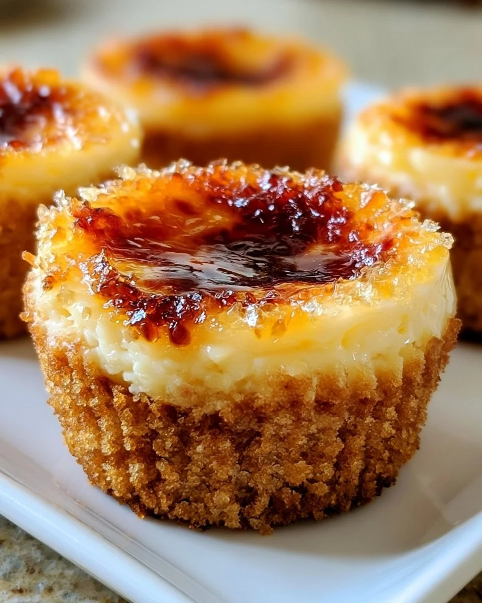 Crème Brûlée Cheesecake Cupcakes