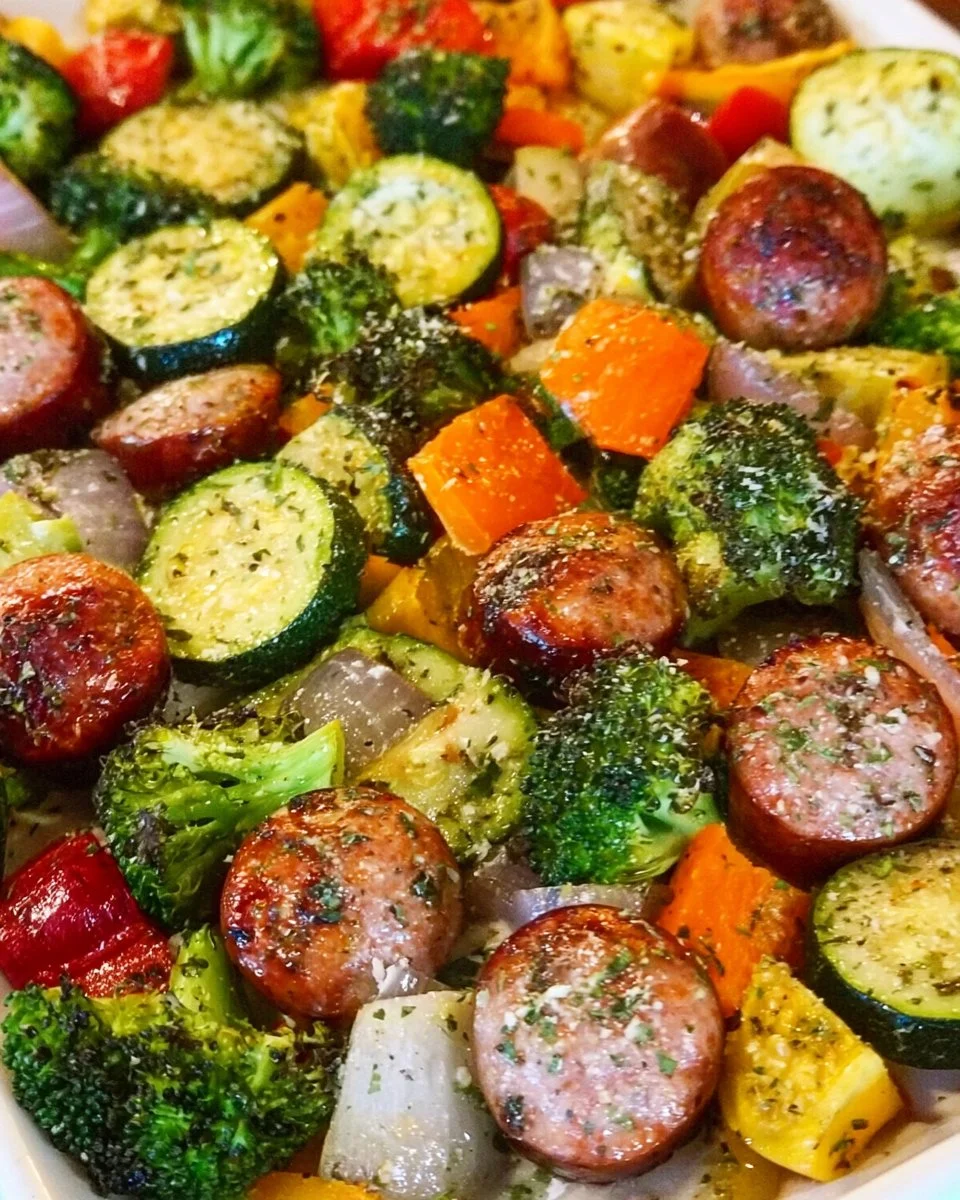 Healthy Turkey Sausage with Vegetables