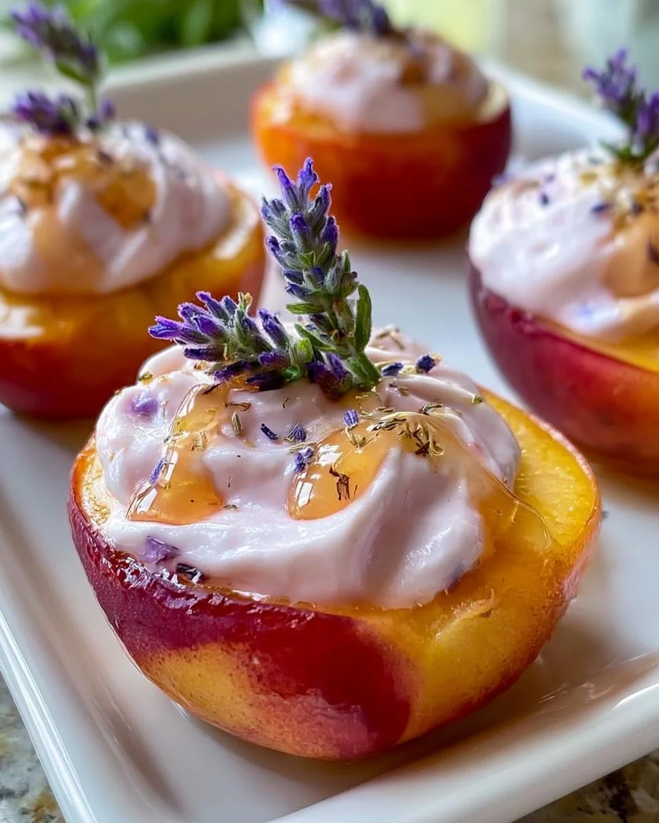 Lavender Honey Peach Cups