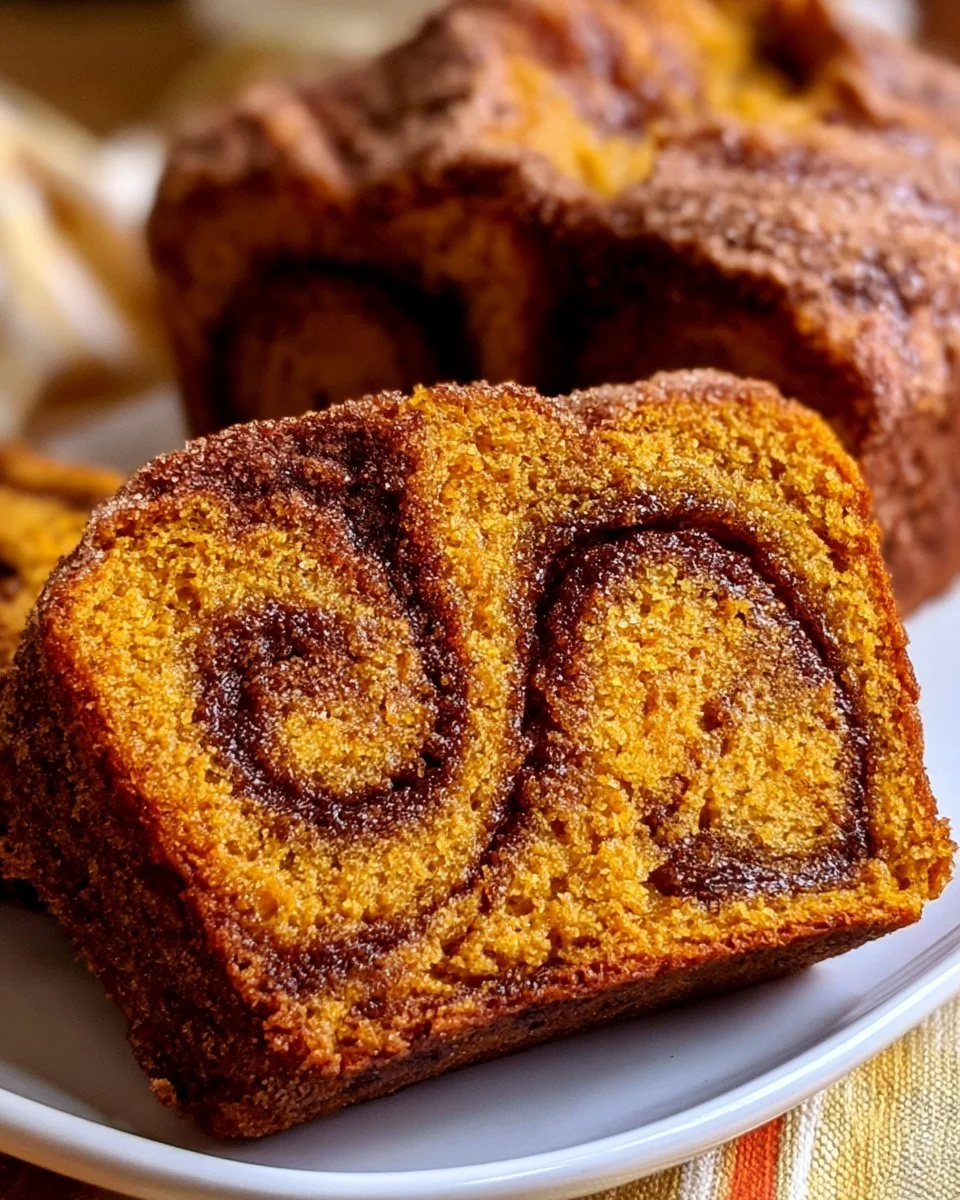 Mini Pumpkin Bread with Cinnamon Swirl