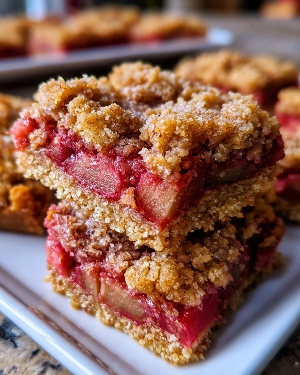 Paleo Rhubarb Bars