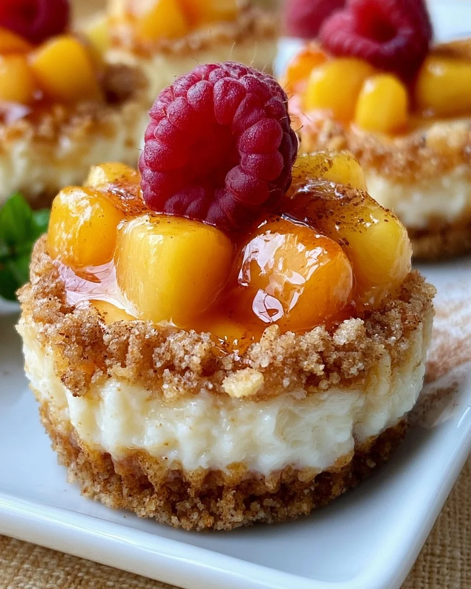 Peach Cobbler Cheesecake Cups